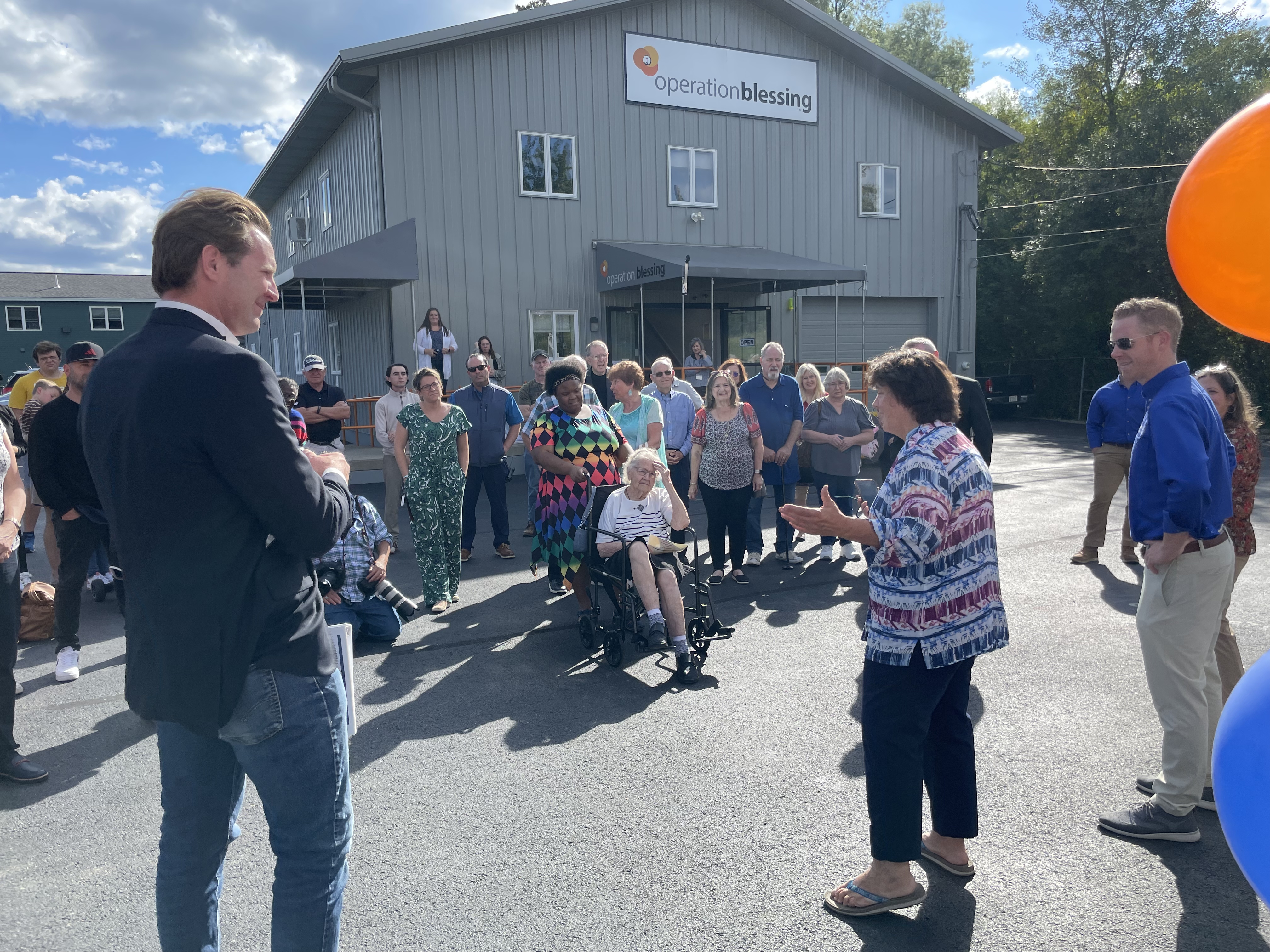 OB Warming Center ribbon cutting